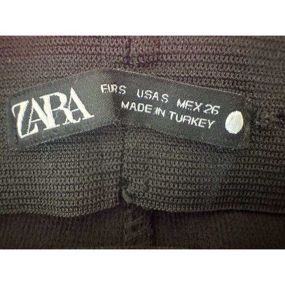 2/$30 ZARA Womens Small Black Split Hem Leggings Flare Pants - Picture 6 of 16